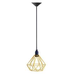 Pendente aramado diamante - cores - Trybo Design, AMARELO