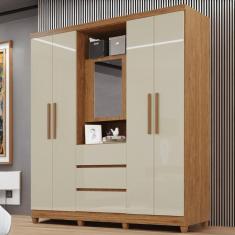 Guarda-Roupa de Casal Giga 5 Portas 2 Gavetas - Tudo De Móveis