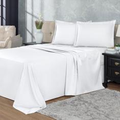 Jogo de Lençol Basic Aba Americana MicroPercal 300 fios Casal 4 Peças 
