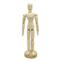 Boneco Manequim Articulado De Madeira 14 Cm - ONYX