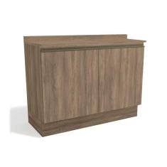 Balcão De Cozinha Maxxi G745 2 Portas c/ Tampo Nogal/nogal - Kappesberg