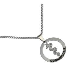 Colar Cordão Minha Profissão Odontologia Dentista Inox