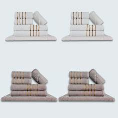 Jogo De Toalhas 24 Ps Coleo Montreal 100% Algodo Br+cz - Toalhas Beka