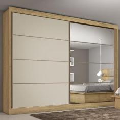 Guarda-Roupa Casal Sevilha 2 Portas 6 Gavetas 100% Mdf Espelhado Amênd