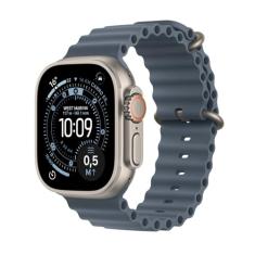 Apple Watch Ultra 3 GPS + Cellular, Caixa em titânio natural de 49 mm com Bracelete Ocean azul‑âncora