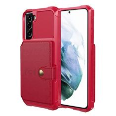 Estojo de couro carteira magnética para Samsung Galaxy S22 Ultra S21 S20 Plus S21FE A12 A52 A52S A72 A12 A33 A53 A73 Stand Card Cover, vermelho, para Galaxy Note20Ultra