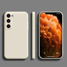 Capa de telefone de silicone líquido para Samsung Galaxy S22 S21 S20 S10 Ultra Plus FE A73 A72 A71 A53 A52 A51 A33 A32 A31 4G 5G Capa, bege, para Galaxy S22 Ultra