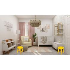 Banqueta Infantil Espanha Casatema Amarelo