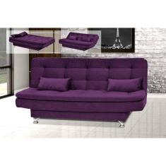 Sofá Cama Salomé Suede Vinho F 445 - Matrix