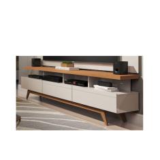 Rack Vivare 1.8 Wood Off White/Nature – Giga Móveis