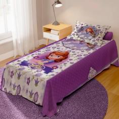 Jogo de Cama Lençol + Fronha Quarto Infantil Princesa Sofia