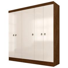 Guarda Roupa Solteiro Helena 5 Portas Freijó/ Off Premium - M.a