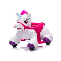 Mini Moto Elétrica Infantil Unicórnio Rosa 6v até 30kg com Controle Remoto