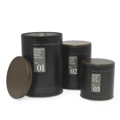 Conjunto De Latas Potes De Metal Para Mantimentos 3 Peças - Wincy