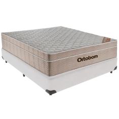 Cama Box e Colchão Airtech Spring Molas Ensacadas Viúvo Ortobom