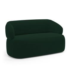 Sofá Orgânico 02 Lugares Living Glee 140cm Veludo Verde Escuro - Abmaza