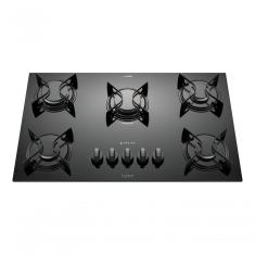 Cooktop a Gás Atlas U Top 5 Bocas de Vidro Temperado com Acendimento Automático Preto Bivolt