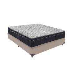 Conjunto Viúvo Cama Bege Box Colchão Extra Firme Ortobom D45