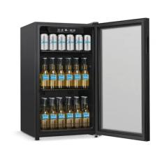 Cervejeira Midea Flex, 96 Litros, de 100 á 83 Latas, Froste Free, Com Porta De Vidro, 127V, Preto - Bca10p1