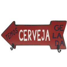 Porta Chaves Temos Creveja Gelada Com dois Ganchos