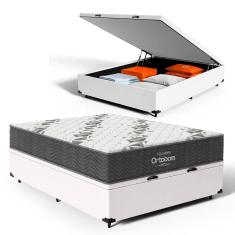 Cama Box Baú com Colchão de Espuma D33 Ortobom Airtech 100 Casal 138cm