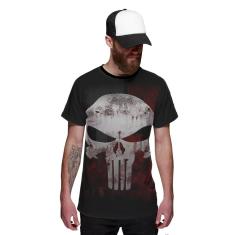 Camiseta Justiceiro The Punisher Caveira Blood Sangue-Masculino