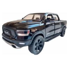 Miniatura Mini Veiculo Preto Dodge Ram De Brinquedo