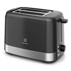 Torradeira Elétrica ETS10 Efficient com 8 Níveis de Tostagem Descongelar e Aquecer Preto Electrolux
