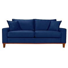 Sofá Living Istambul Em Suede Essencial Estofados (Azul Marinho)