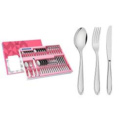 Tramontina 66906790 Faqueiro Aço Inox com Faca de Mesa com 36 Peças, Prata