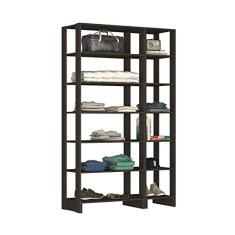 Guarda Roupa Closet 12 Prateleiras Yes EY103.104 Grafite Intenso Nova Mobile