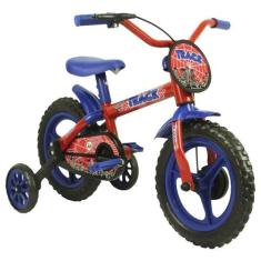 Bicicleta Infantil Track & Bikes Arco Íris, Aro 12, Vermelho e Azul - 