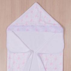 Toalha De Banho Bebê Atoalhada Forrada Com Capuz Super Macia Para Meni