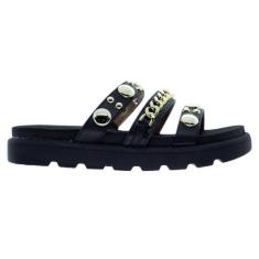 Sandália Papete Rasteira Feminina Vizzano 6510.102 Preto, 36, Preto