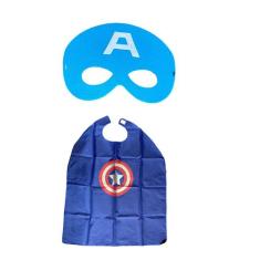 Kit Fantasia Infantil Capa e Máscara Menino capitão festas - Lynx Prod