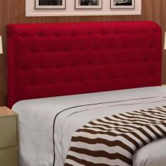 Cabeceira King Brenda 195 CM Suede Vermelho - D A Decor