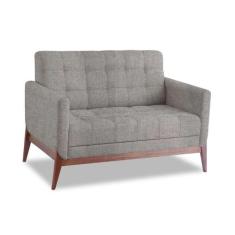 Sofá  2 Lugares Brooks Linho Cimento 126 cm - Mobly