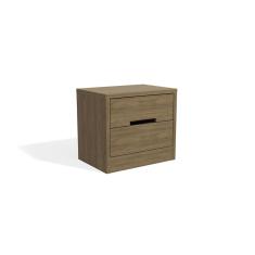 Mesa De Cabeceira Com 2 Gavetas Kappesberg S822 Nogueira