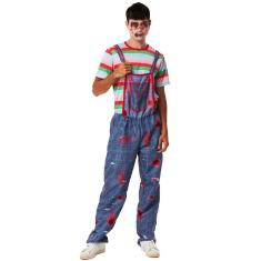 Fantasia Boneco Assassino Halloween Adulto Homem Zumbi