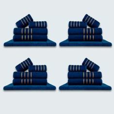 Jogo De Toalhas 20 Ps Coleo Montreal 100% Algodo Azul - Toalhas Beka