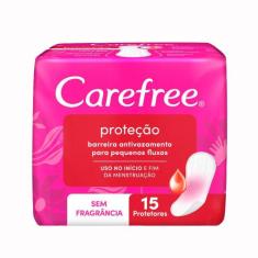 Protetor Diário Carefree Proteção Sem Perfume 15 Unidades