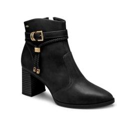 Bota Feminina Dakota Salto Blocado Bico Fino, Preto, 36