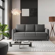 Sofá 3 Lugares em Veludo Orquídea CabeCasa MadeiraOriginals - CabeCasa