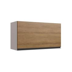 Armário Aéreo de Cozinha 80cm Maior 1 Porta Basculante Fumê/Montana