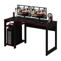 Mesa Gamer Multimóveis Cr25049 Preta/vermelha