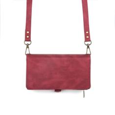 HAO RIYLN Capa carteira para iPhone 15 Pro Max/15 Pro/15 Plus/15, capa de adsorção magnética de couro PU com suporte para cartão capa de alça de ombro longa, vermelha, 15 Plus