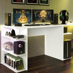 Mesa Gamer Escrivaninha para Computador 9409 Madesa - Branco, Branco