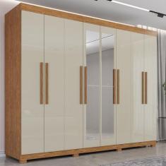 Guarda-roupa 8 Portas com Espelho 4 Gavetas Milano - IMOP Móveis