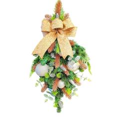 Guirlanda Natalina Prata 65Cm Enfeite De Natal