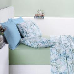 Conjunto De Lencol Casal Queen Size Selin Algodao Estampada COTTON - D